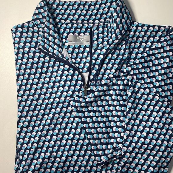 Callaway Golf 1/4 zip Geometric weather series Top Medium - Picture 2 of 5